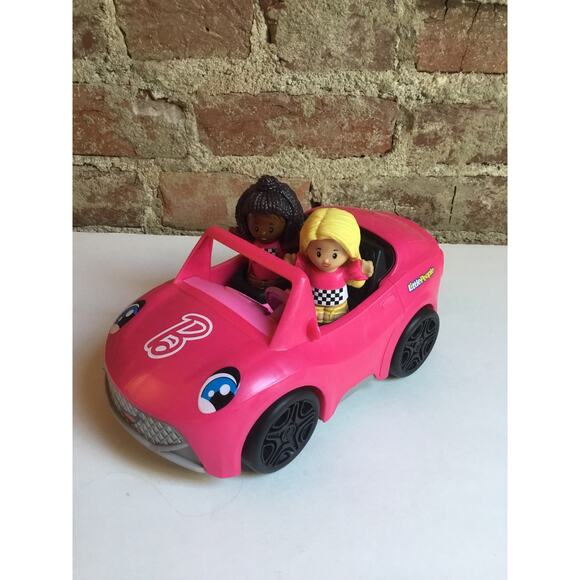 Fisher-Price Little People Barbie Convertible Vehicle + 2 Little People Figures - Picture 1 of 6